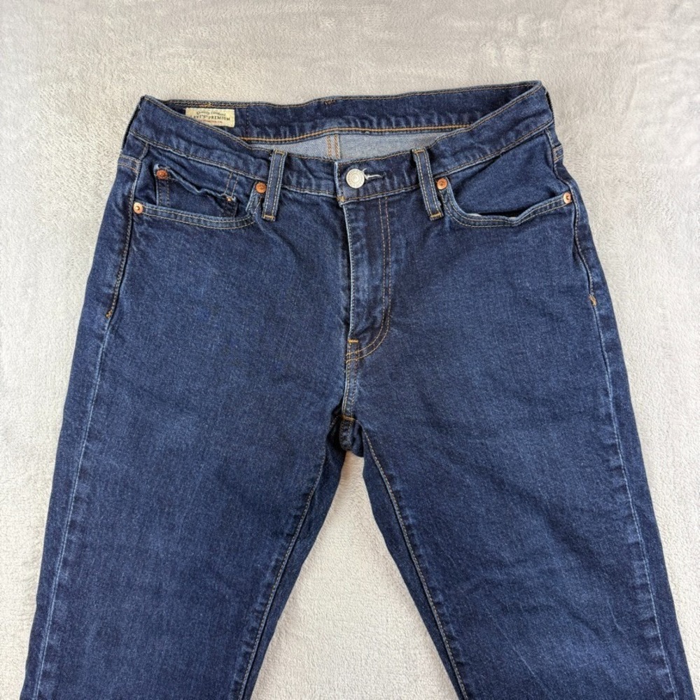 Levis Premium 541 Jeans Mens 30x32 Blue Athletic Tapered Stretch Dark Wash Denim